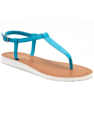 Sun + Stone Kristi T-Strap Flat Sandals Created for Macy's Women's Shoes