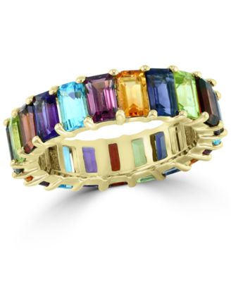 EFFY Collection - Multi-Gemstone Emerald-Cut Band (7-1/2 ct. t.w.) in 14k Gold