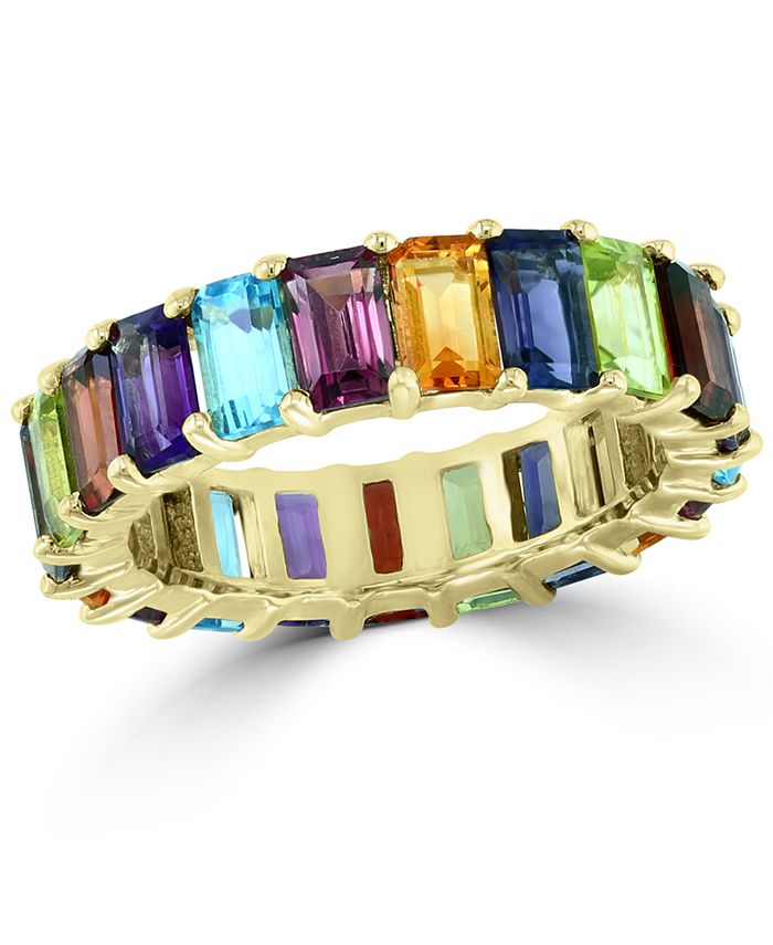 EFFY Collection - Multi-Gemstone Emerald-Cut Band (7-1/2 ct. t.w.) in 14k Gold