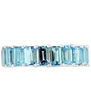 EFFY Collection - Blue Topaz Emerald-Cut Band (9-1/3 ct. t.w.) in 14k White Gold