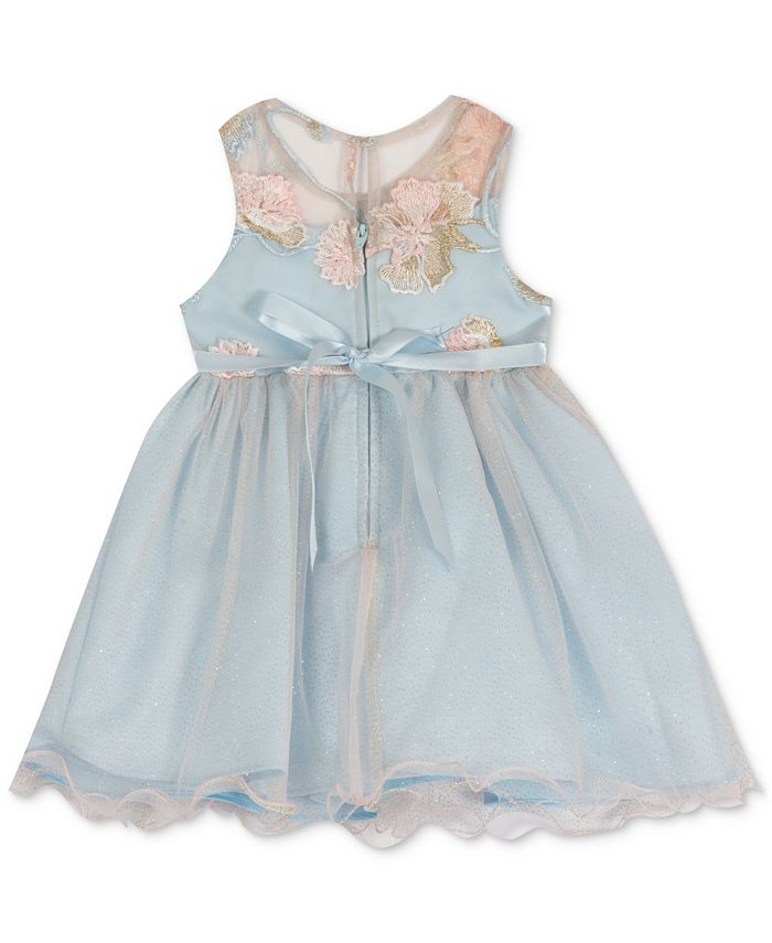 Rare Editions Baby Girls Embroidered Dress - Macy's