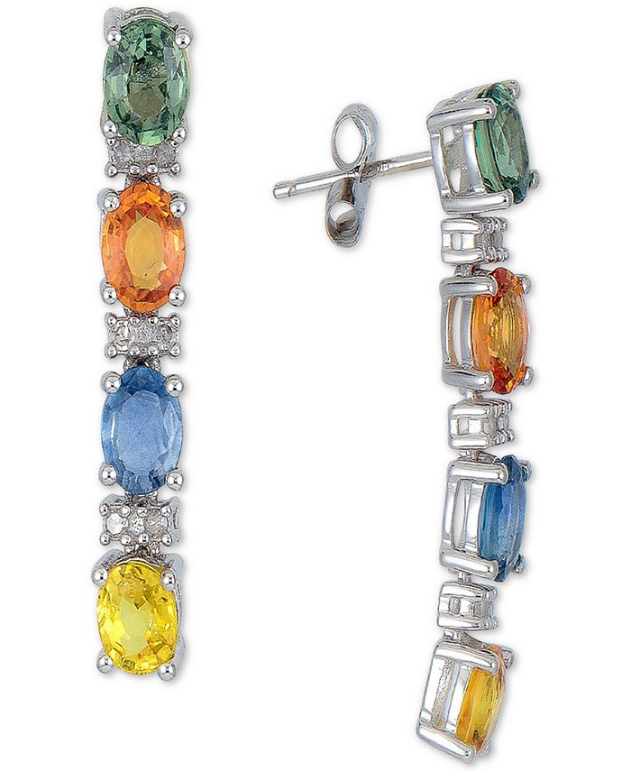 macy's black sapphire earrings