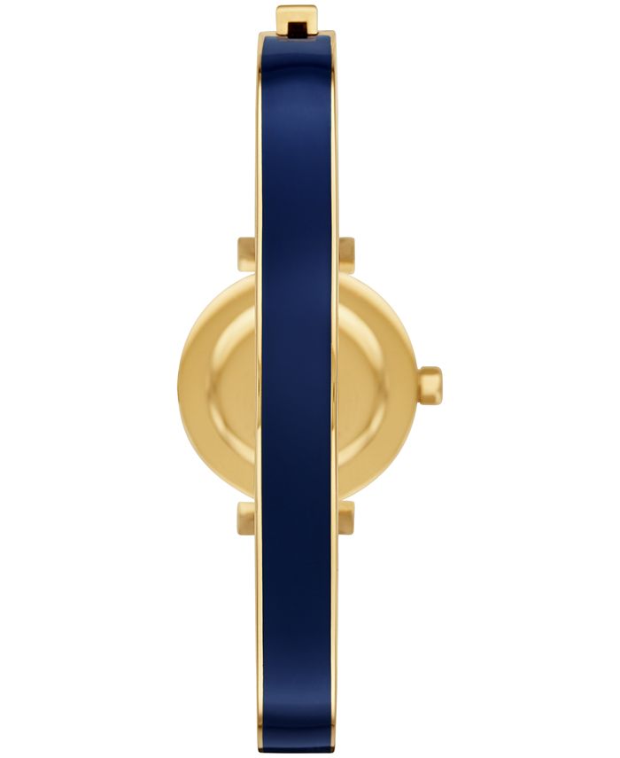 Tory Burch Women's Slim Analog GoldTone & Navy Stainless Steel Bracelet Watch 22mm Macy's
