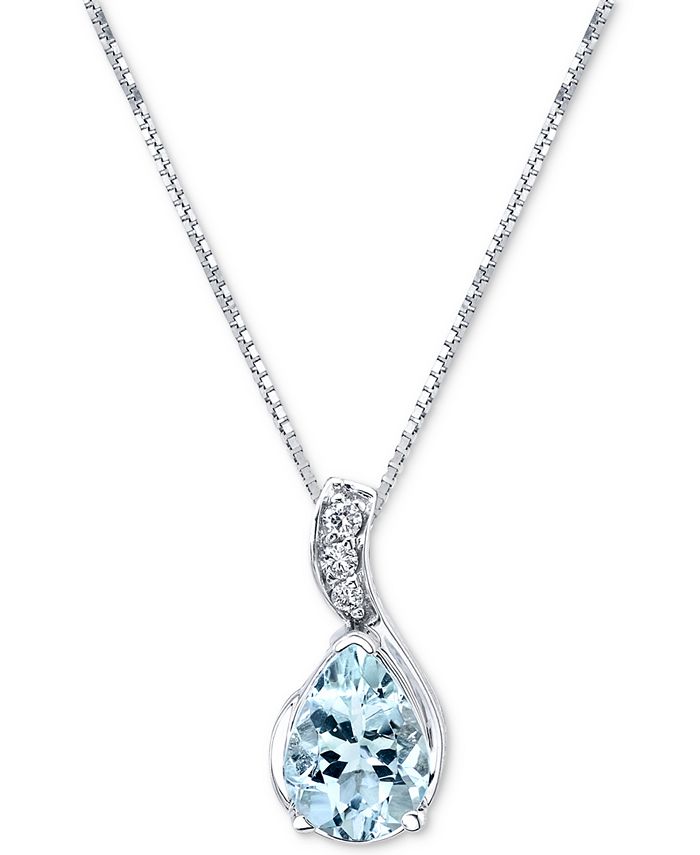 Macys cheap aquamarine necklace