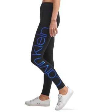 Calvin Klein Performance Jumbo-Logo High-Waist 7/8 Length Leggings