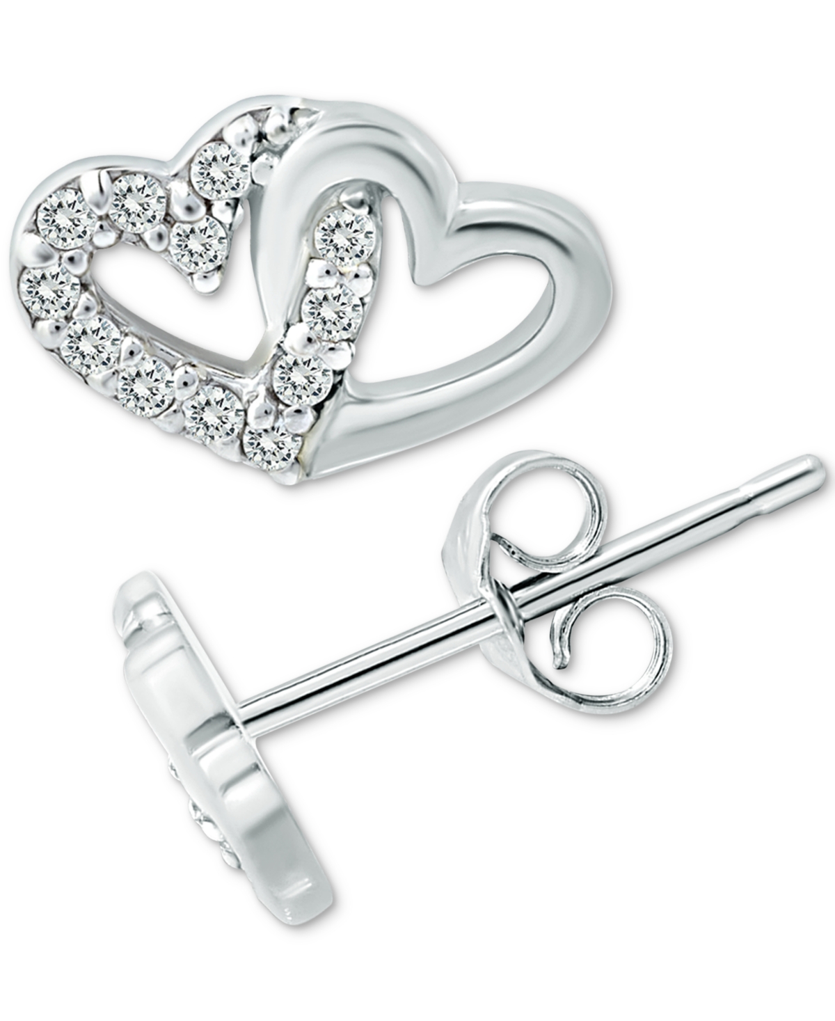 Giani Bernini Cubic Zirconia Intertwined Hearts Stud Earrings, Created for Macy's