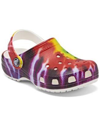 Crocs Little Kids Classic Tie-Dye Graphic Clog Shoes from Finish Line ...
