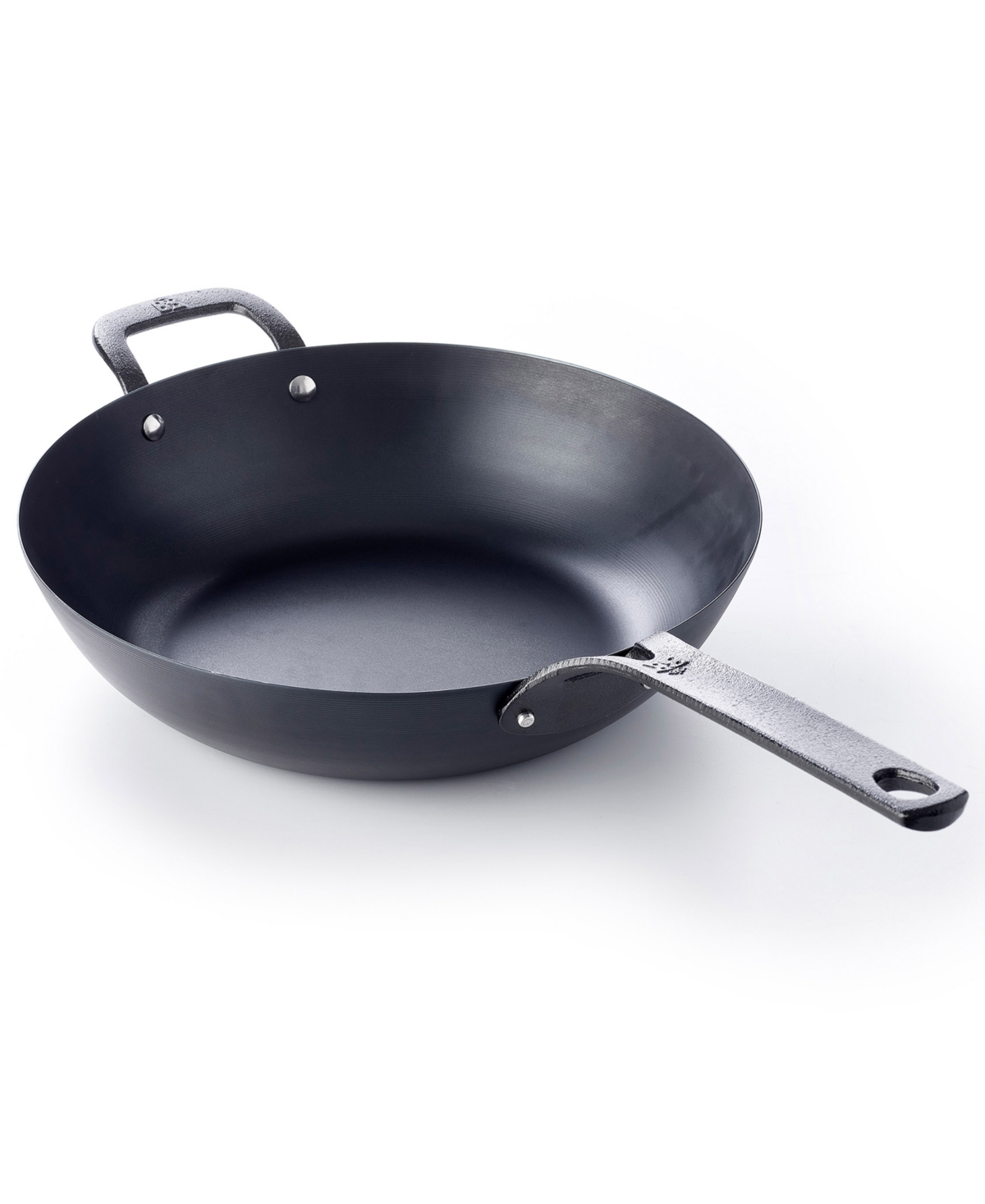 Bk Black Steel 12" Wok with Helper Handle