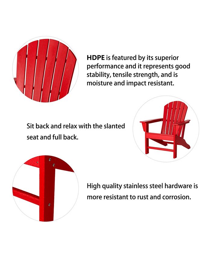 Elm Plus High Density Polyethylene Adirondack Chair & Reviews