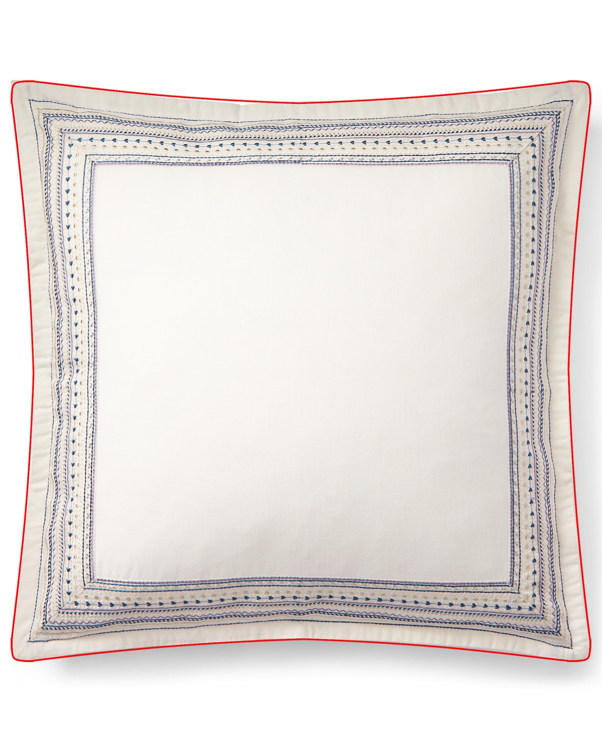 Lauren Ralph Lauren Estella Paisley Embroidered Decorative Pillow, 18" x 18" Bedding