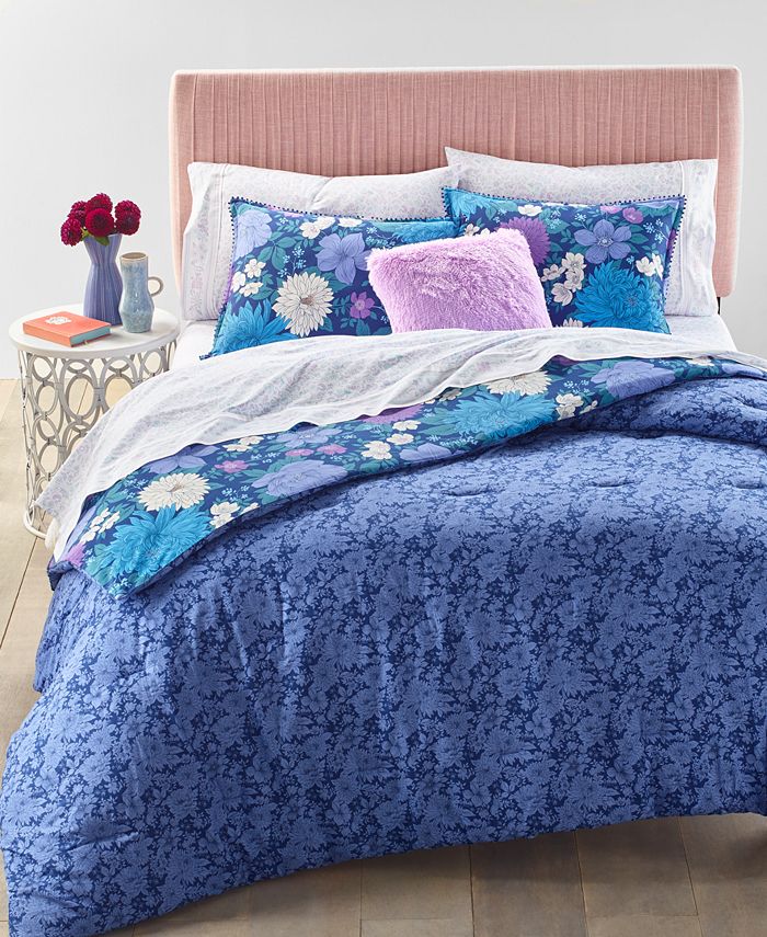 Whim by Martha Stewart Candice Floral 3Pc. Full/Queen Comforter Set