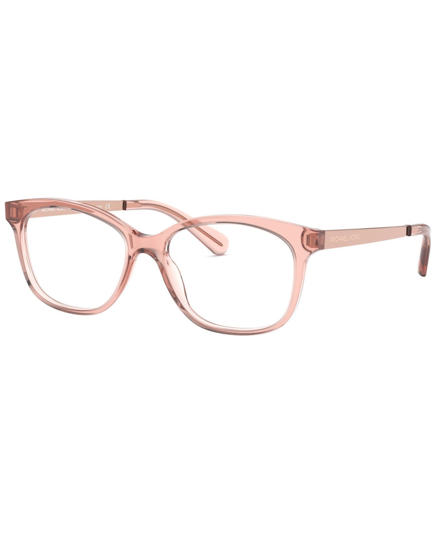 Женские очки Michael Kors Woman Rectangle Plastic MK4035 Ambrosine Eyeglasses, цвет: Прозрачный шелковичный — фото 1