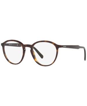 Prada Pr 13tv Men's Phantos Eyeglasses In Havana