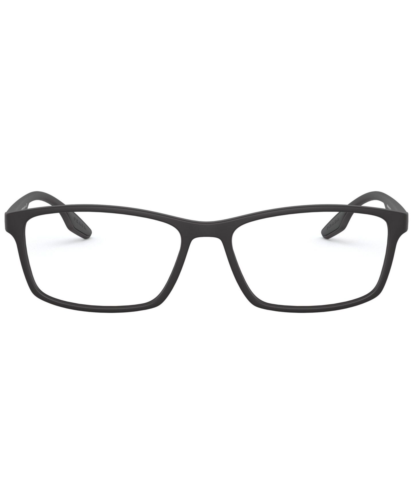 Мужские очки PRADA LINEA ROSSA Man Rectangle Plastic PS 04MV Lifestyle Eyeglasses, цвет: Матовый чёрный — фото 2