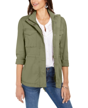 Style & Co Petite Cotton Utility Jacket Created for Macy's