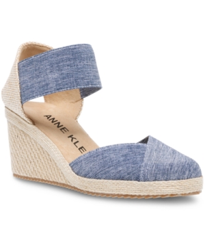 Anne Klein Zoey Strappy Espadrille Wedge Sandals