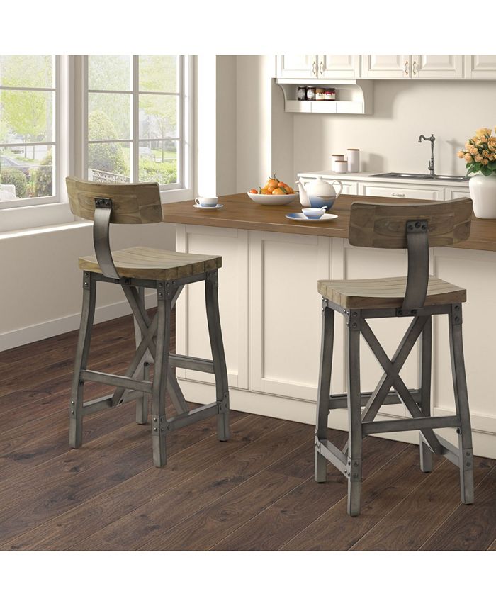 INK+IVY Lancaster Bar Stool with Back Macy's