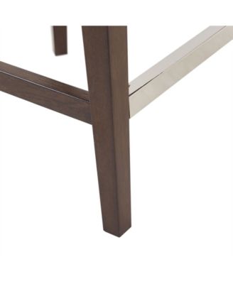 Madison Park Jillian 26"H Upholstered Open Back Rectangle 360 Degree Swivel Counter Stool