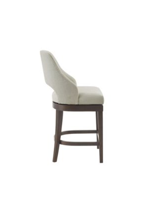 Madison Park Jillian 26"H Upholstered Open Back Rectangle 360 Degree Swivel Counter Stool