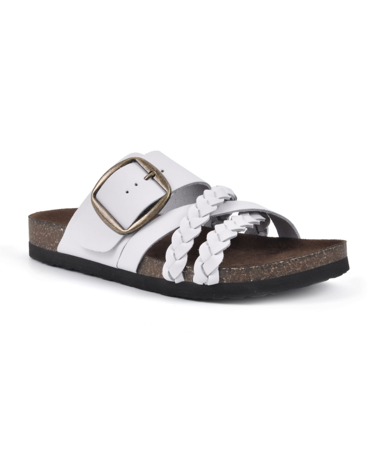 Shop White Mountain Women's Healing Footbed Sandals In White,leather