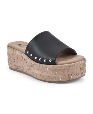 White Mountain Diligent Women's Platform Slide Sandals Women's Shoes