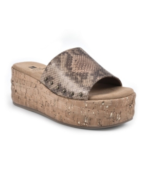 White Mountain Diligent Women's Platform Slide Sandals Women's Shoes