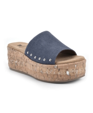 White Mountain Diligent Women's Platform Slide Sandals Women's Shoes