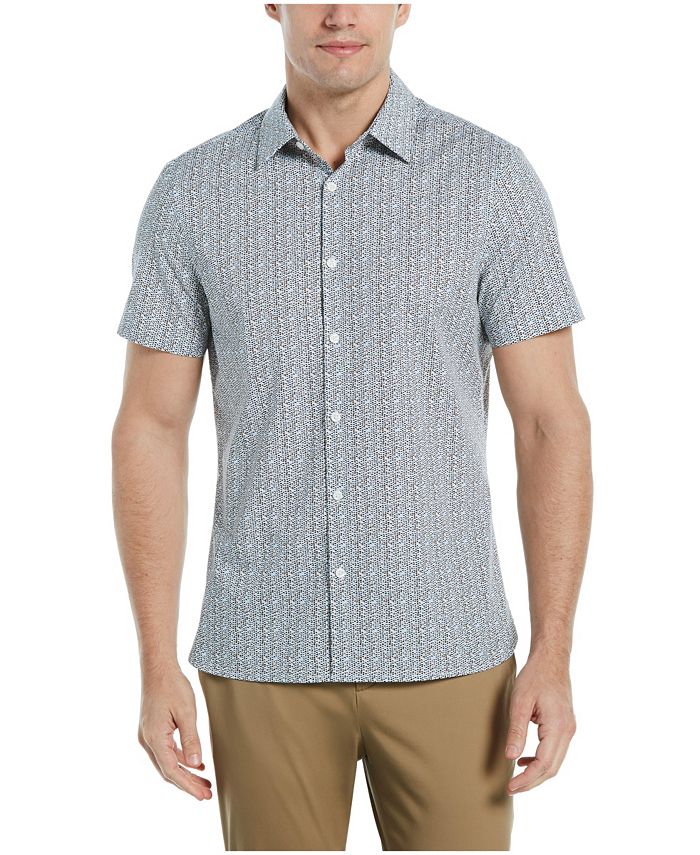 Perry Ellis Mens Exclusive Two Color Print Shirt