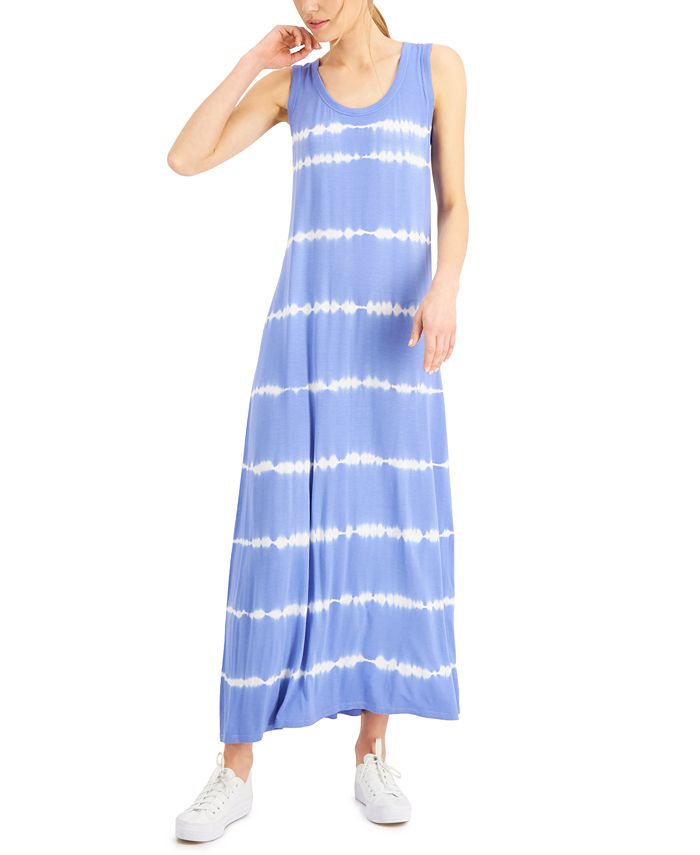Macy's tie dye maxi dress hot sale