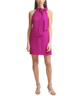 Vince Camuto Bow-Neck Halter Dress - Macy's