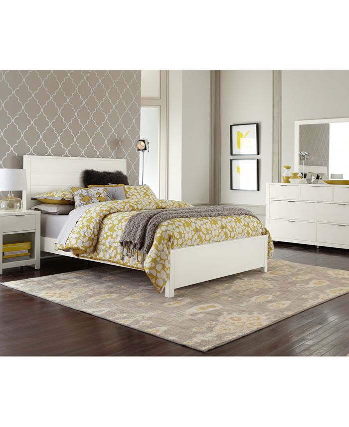 Furniture Tribeca White 3Piece Bedroom Set (Full Bed, Nightstand