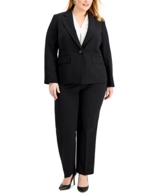 macy's plus size pant suits