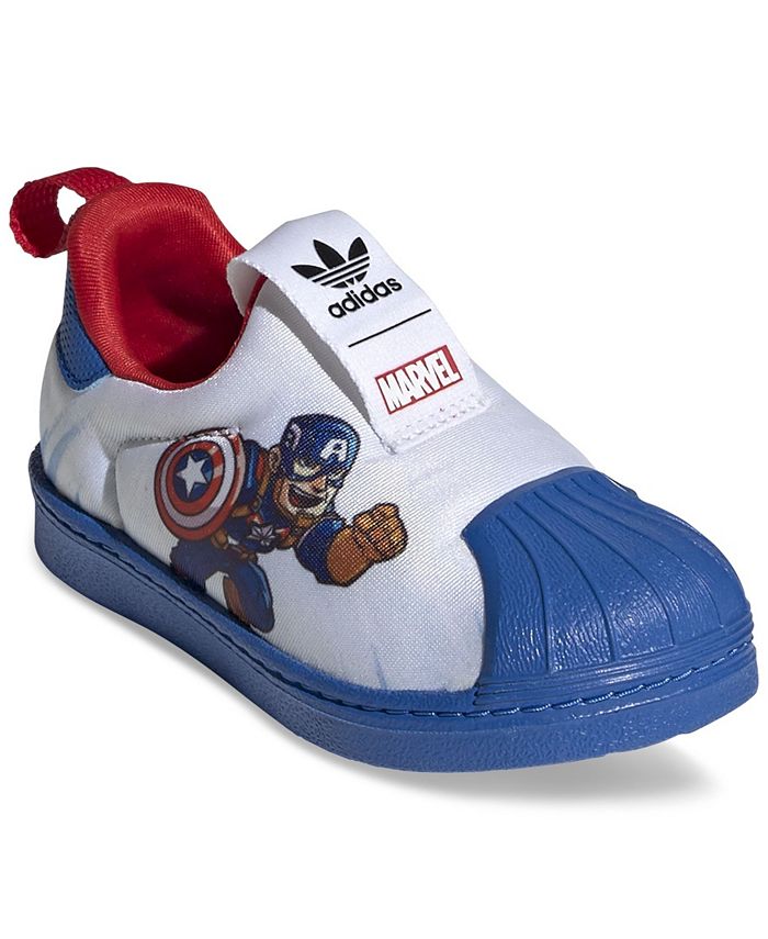 adidas Toddler Boys Superstar 360 Captain America Slip-On Casual from Finish Line - Macy's