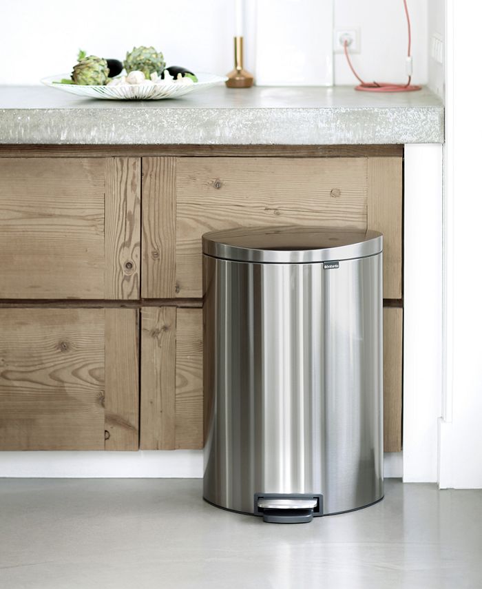 Brabantia FlatBack+ Silent Step 10.6Gallon Trash Can Macy's