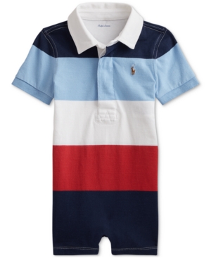 Ralph Lauren Baby Boys Striped Cotton Rugby Shortall