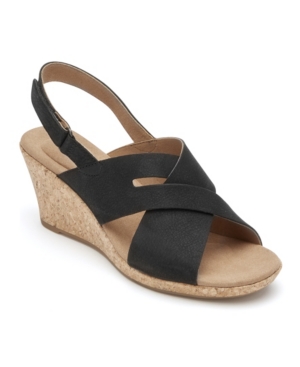 Rockport Women's Briah Slot Sling Wedge Sandals Women's Shoes