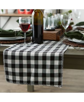Christmas Buffalo Check with Embroidery Table Runner