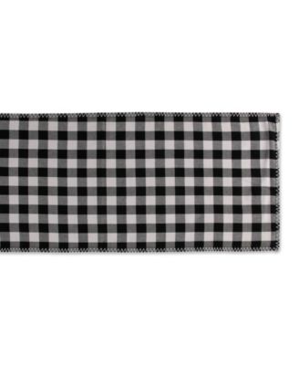 Christmas Buffalo Check with Embroidery Table Runner