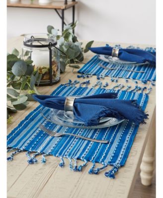Stripe with Fringe Placemat, Set of 6