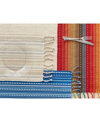 Stripe with Fringe Placemat, Set of 6