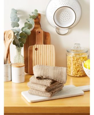 Solid Waffle Terry Dishtowel, Set of 4