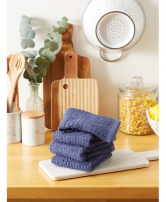 Solid Waffle Terry Dishtowel, Set of 4