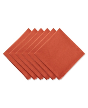 Shop Design Imports Design Import Spice Solid Napkin, Set Of 6 In Orange