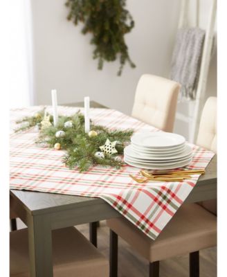 Kitchen and Table Top Jolly Tree Collection Tablecloth, Nutcracker Plaid, 52" x 52"