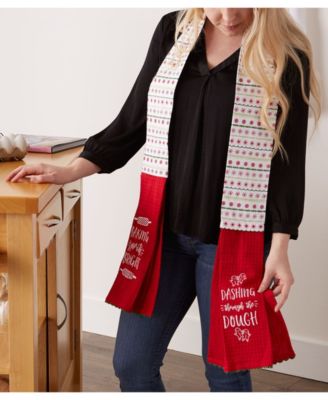 Kitchen Towel Holiday Baking Kitchen Scarf, 4" x 70"