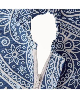 Paisley Print Outdoor Tablecloth with Zipper, 60 Round
