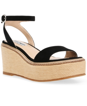 Steve Madden Women's Composed Raffia Wedge Sandals