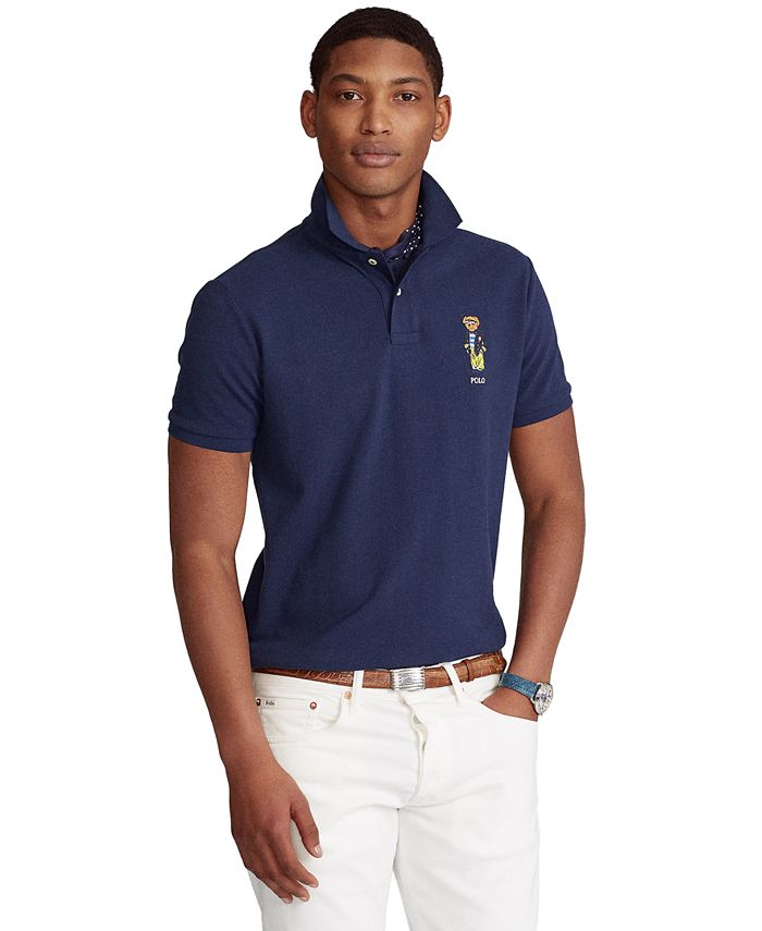 Polo Ralph Lauren Men's Custom Slim Fit Polo Bear Polo Shirt - Macy's