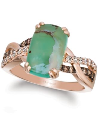 Cr&egrave;me Brûl&eacute;e&reg; Aquaprase Candy & Diamond (1/3 ct. t.w.) Statement Ring in 14k Rose Gold