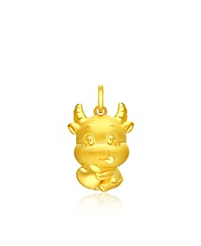 Year of the Ox Charm Pendant in 24k Gold